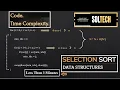 Selection Sort Code Time Complexity Short Clip Data Structures Soltech