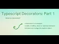 TypeScript Decorators Explained in 5 Minutes