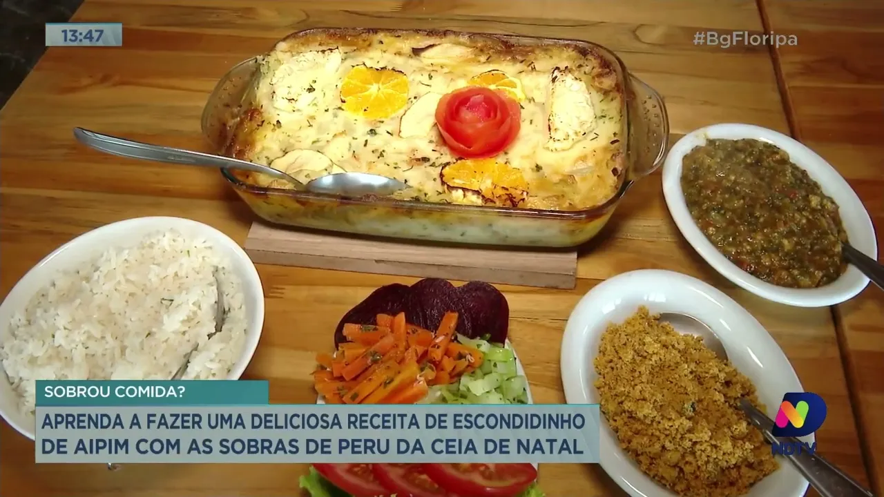 Aprenda a fazer uma deliciosa receita de escondidinho de aipim com a sobra de peru da ceia de Natal