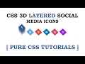 CSS 3D Isometric Social Media Icon Hover Effects HTML CSS