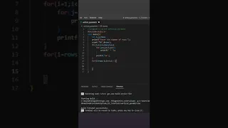 C program to print vertical pyramid pattern using nested for loops for loop pattern