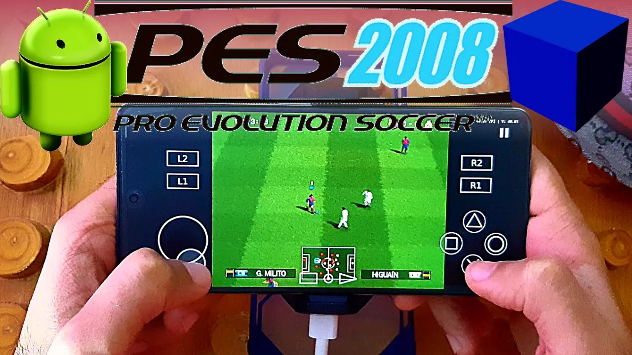 PES 2008 AetherSX2 - PS2 Emulator Android Gameplay - 2022