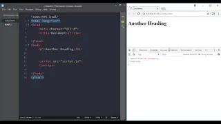 The browser console with JavaScript