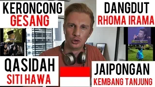 Download (REACTION!) INDONESIAN TRADITIONAL MUSIC // KERONCONG - DANGDUT - QASIDAH - JAIPONGAN MP3