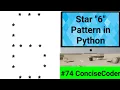 Star 6 Pattern in Python-ConciseCoder Beginners
