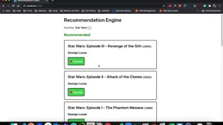 Movie Recommendation Engine in Python with JS Powered UI