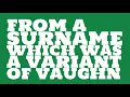 What is the origin of the name Vaughan