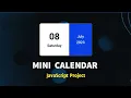 How To Create a Mini Calendar Using HTML CSS and JavaScript