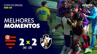 FLAMENGO 2 (4) X (3) 2 VASCO | MELHORES MOMENTOS | SEGUNDA FASE COPA DO BRASIL SUB-20 | sportv