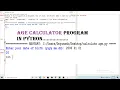 Simple Age calculator Program in python