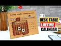 3d Desk Calendar Wooden Lifetime Calendar with Motivational Quote Best for Office Home