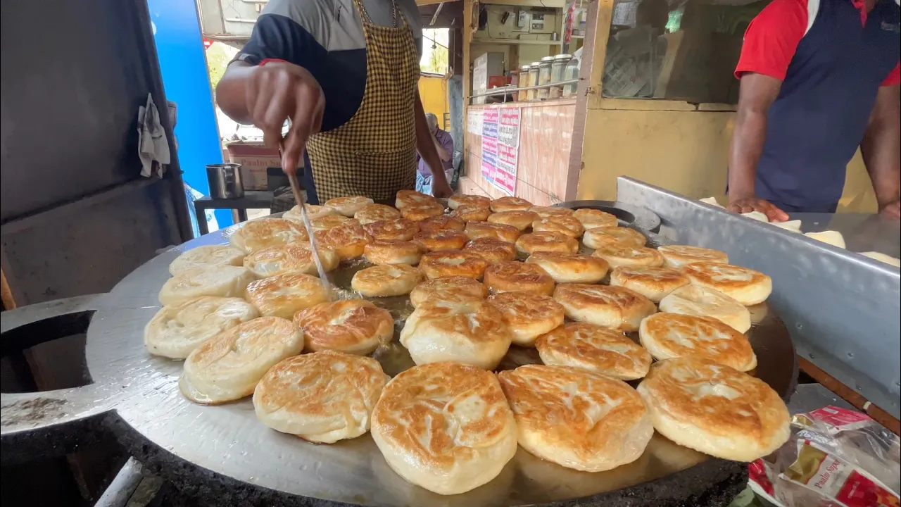 Famous Bun Parotta of Madurai   Indian Street Food