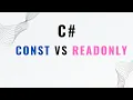 Const and readonly in C explained in under 4 minutes
