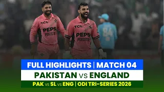Match 04 - Full Highlights | Pakistan vs England | Pakistan ODI Tri-Series | Sporty.lk