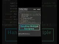 Handle Multiple Exception