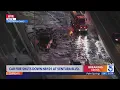 Car fire shuts down northbound 101 freeway