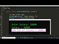 Java program to calculate Tax of a Salary Learn Coding