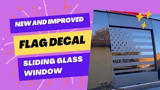 New And Improved Flag Decal For Your Pickup Truck Sliding Glass Window 1st Time Giveaway
