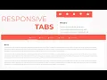 Responsive Tabs using HTML CSS and Javascript Tabs Filtering CSS Tabs