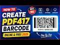 How to Create PDF417 Barcode Generate PDF417 Barcode Online Free