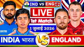 🔴 Live: India vs England, 1st T20 | Live Cricket Match Today | Live Match Today Score Commentary