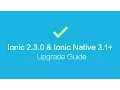 Ionic 2 3 0 Ionic Native 3 x Upgrade Guide