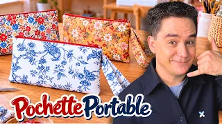 Une Pochette de Téléphone avec 2 chutes de tissu (tuto couture débutant)