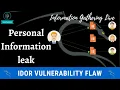Personal Information Gathering from Website Insecure Direct Object Reference IDOR Vulnerability