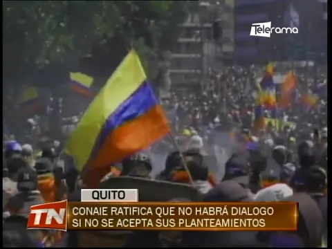 Conaie ratifica que no habrá dialogo si no se acepta sus planteamientos