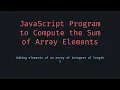 Sum of Elements in an Array of Length 3