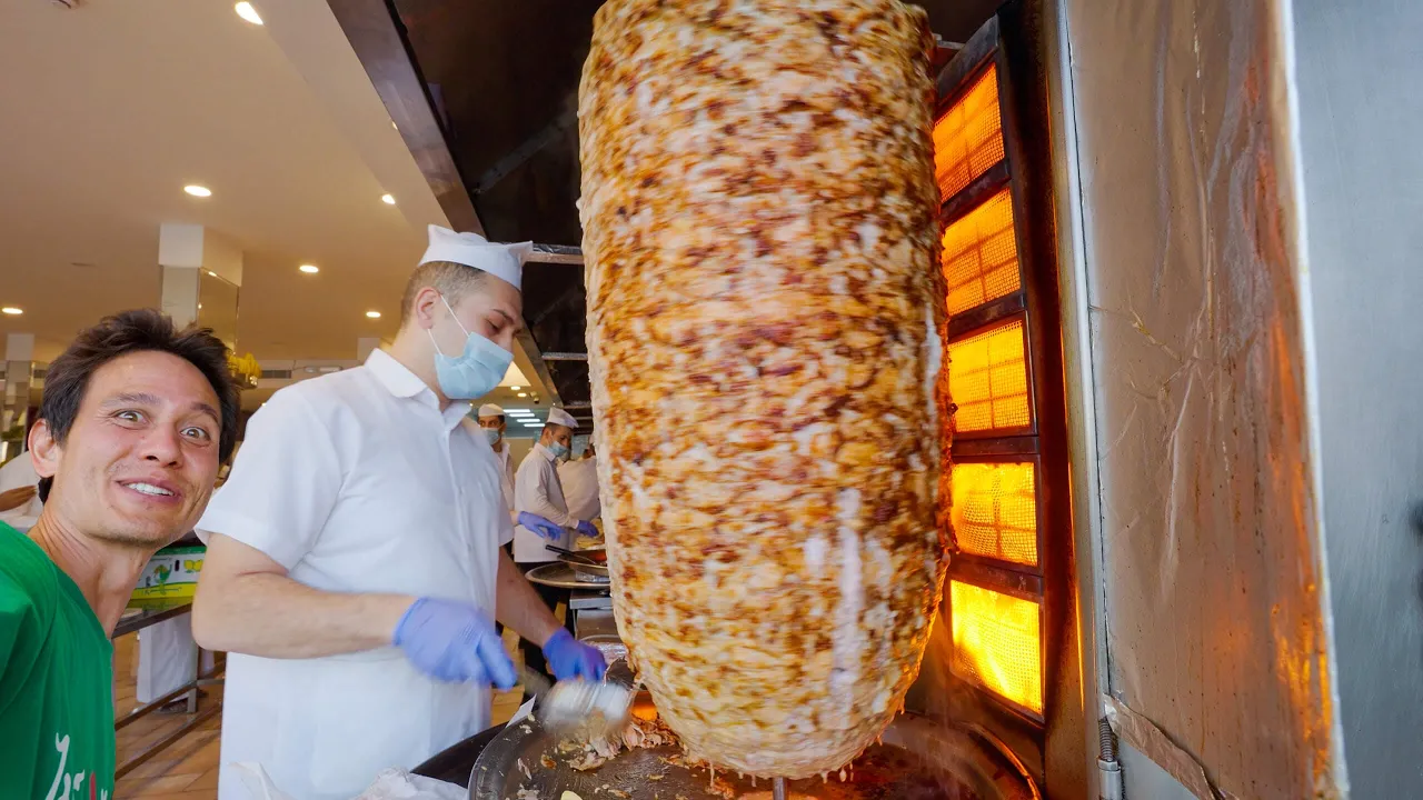 They Serve 1000s a Day!! BIGGEST SHAWARMA - Middle Eastern Food!!