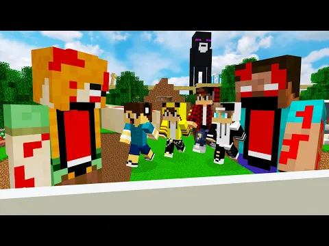 Video Thumbnail: ماين كرافت لكن جيجي وعبوسي وكعبول انقذوني من الهيروبراين واليكس الاشرار 😨😱 #فلم_ماين_كرافت