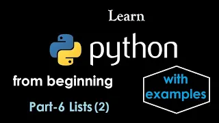Learn python Python Lists Examples