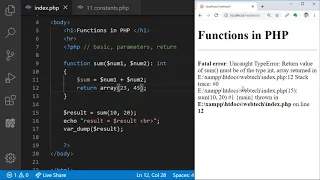 PHP Course - Using Return Statement in Functions