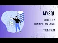 MySQL Textbook Chapter - 7