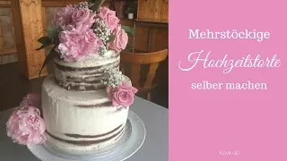 Verlobungstorte mit echten Rosen | Hochzeitstorte | Zweistöckige Torte | Fondant | Kiki. 