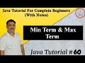 Min Term Max Term Boolean Algebra Basic Understanding Of Java By Harvinder Singh