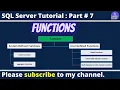 Functions in SQL Server User-Defined Scalar Functions Explained with Examples