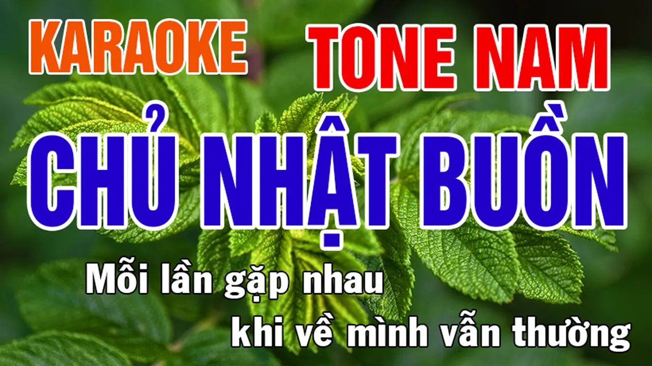 Chủ Nhật Buồn Karaoke Tone Nam Nhạc Sống - Phối Mới Dễ Hát - Nhật Nguyễn