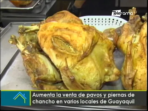 Aumenta la venta de pavos y piernas de chancho en varios locales de Guayaquil