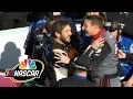 NASCAR Daniel Suarez Michael McDowell fight on pit road in qualifying Motorsports on NBC