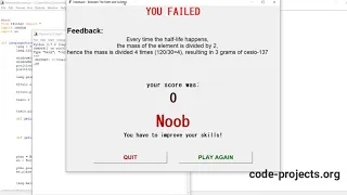 Math Science Quiz in Python with Source Code Source Code Projects