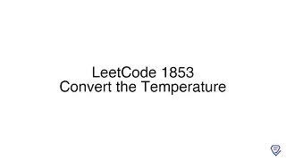 LeetCode 1853 Convert the Temperature