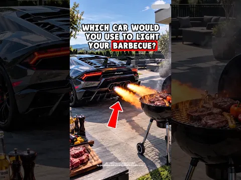Which Car Would You Use to Light Your BBQ? 🔥🚗🍖 #shorts #automobile #car #bbq #food #viral #fire