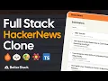 Build a HackerNews Clone Hono Tanstack Router Drizzle React Query Lucia more