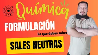 Química  :  Sales Neutras . Formulación 🔎⚗️