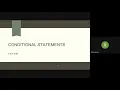 BRANCHING STATEMENTS IN PYTHON