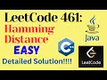 LeetCode 461 Hamming Distance EASY C JAVA Detailed Solution