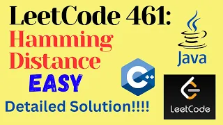 LeetCode 461 Hamming Distance EASY C JAVA Detailed Solution