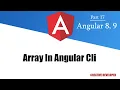 Array in Angular Angular Array Array Angular Angular Tutorial Array In Angular Cli